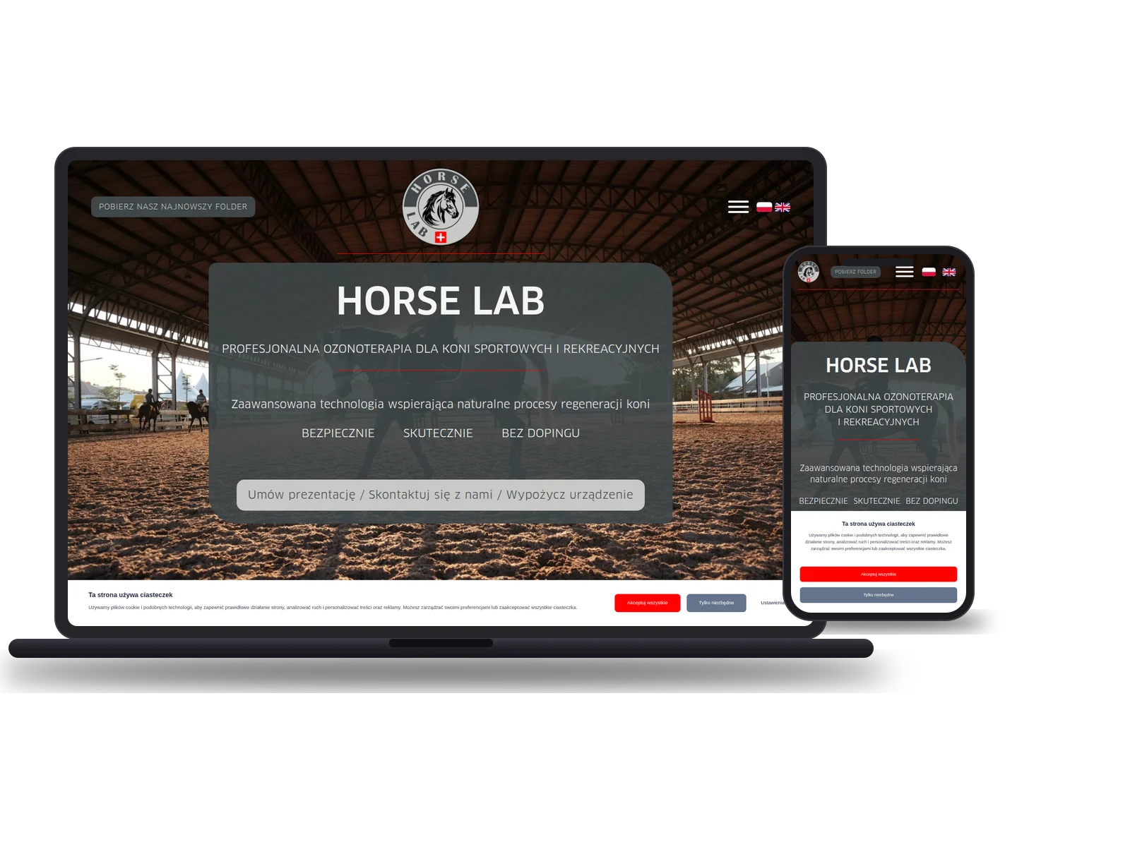 Strona HorseLab: zrzut ekranu